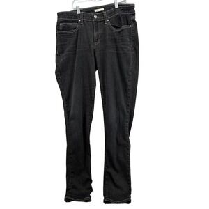 Eileen Fisher Denim Skinny Jeans Black Wash Stretch Casual Pants Women's Size 8‎
